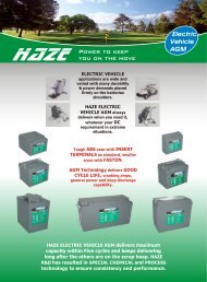 Electric Vehicle AGM - Haze Battery