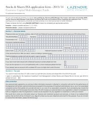 Stocks & Shares ISA application form - 2013/14 - Cazenove Capital ...