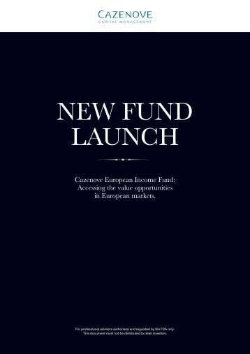 NEW FUND LAUNCH