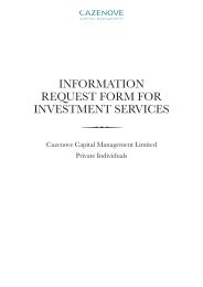 Information Request Form for Investment Services