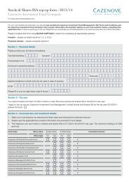 Stocks & Shares ISA top-up form - 2013/14