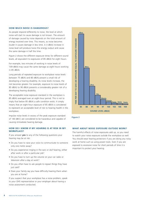 NOISE IN THE WORKPLACE - SafeWork SA