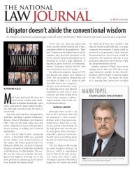 Litigator doesn’t abide the conventional wisdom Mark