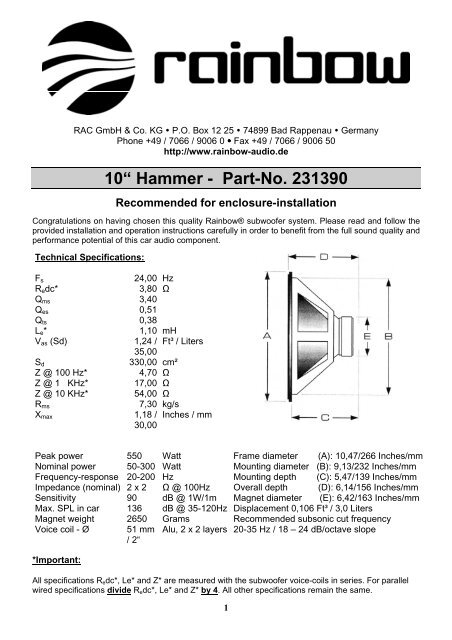 10-Hammer-V2_Rev2 231390 - Car Audio Rainbow