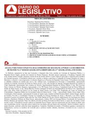 DIÃRIO DO LEGISLATIVO - 18/10/2011 - AssemblÃ©ia de Minas Gerais