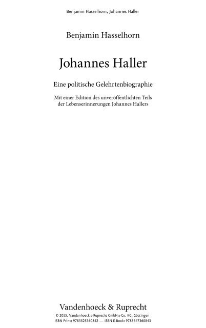 Benjamin Hasselhorn Johannes Haller