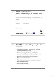 NVH CAE concept modeling and optimization at BMW. - vecom