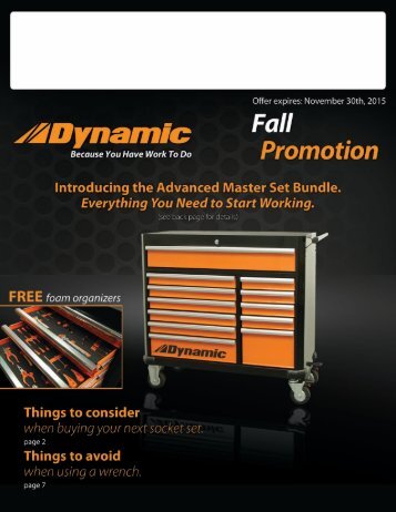 Dynamic Tools Fall Promotion 2015