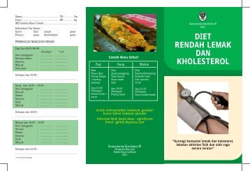 DIET RENDAH LEMAK DAN KHOLESTEROL