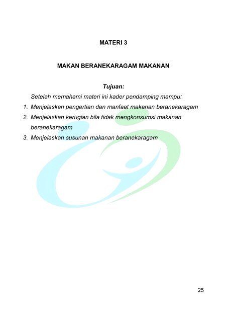 I. PENDAHULUAN 1. Apa itu Keluarga Sadar Gizi (KADARZI ...