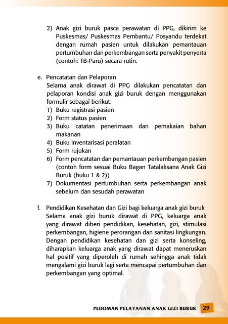 PEDOMAN PELAYANAN ANAK GIZI BURUK