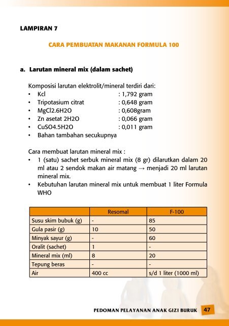 PEDOMAN PELAYANAN ANAK GIZI BURUK