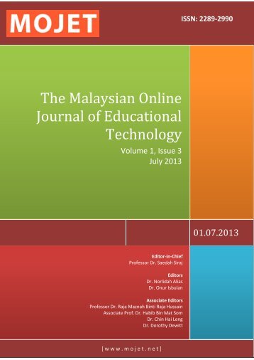 The Malaysian Online Journal of Educational Technology