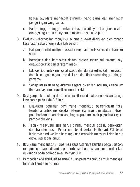 Buku Pedoman Gizi dalam Penanggulangan Bencana