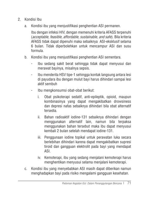 Buku Pedoman Gizi dalam Penanggulangan Bencana