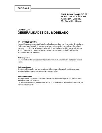 GENERALIDADES DEL MODELADO