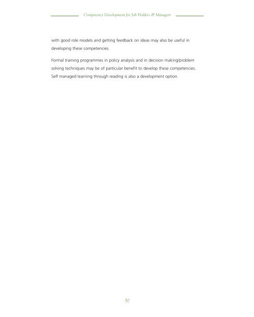 Competency Development fo