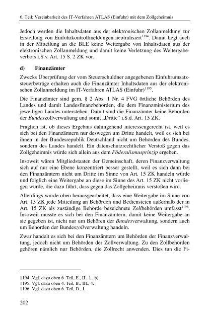 Die Vereinbarkeit des IT-Verfahren ATLAS (Einfuhr ... - EFA-Schriften