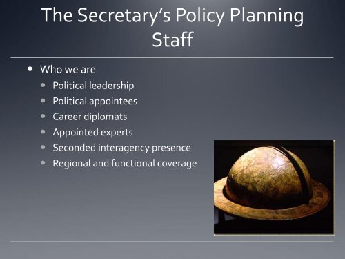 The Secretary’s Policy Planning Staff