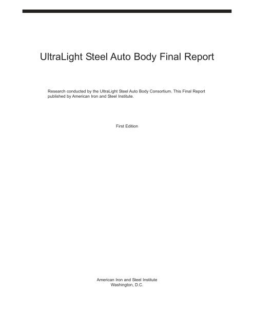 UltraLight Steel Auto Body - Final Report - American Iron & Steel ...