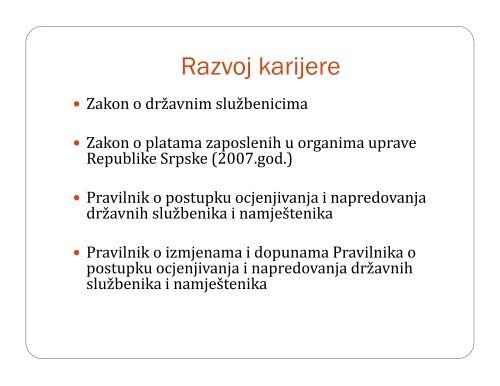 Republika Srpska - Kompetencije u ocjeni rada i razvoju ... - Rcpar.org