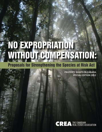 No Expropriation Without Compensation - Canadian Real Estate ...