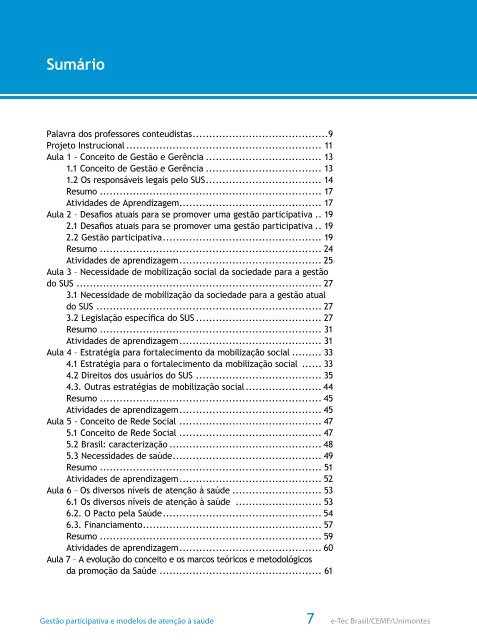 Gestão Participativa e Modelos de Atenção à Saúde