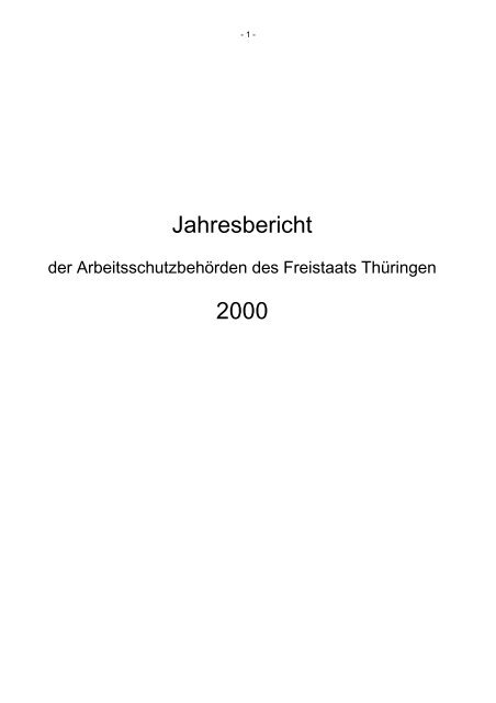 Jahresbericht der Arbeitsschutzbehörden des Freistaats ... - Europa