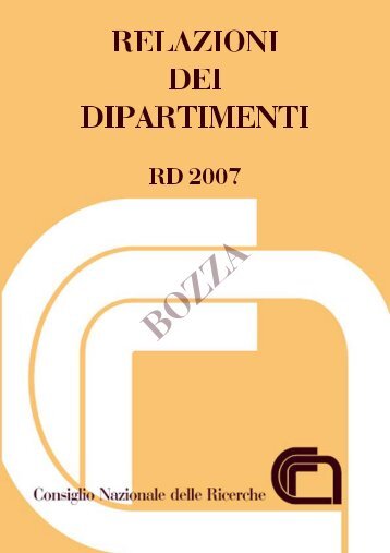 Relazione dei Dipartimenti 2007 - Cnr