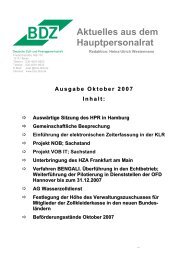 Aktuelles aus dem Hauptpersonalrat - BDZ Sachsen/Thüringen