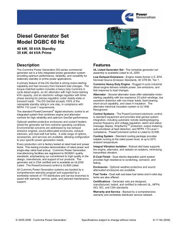 Cummins dgbc