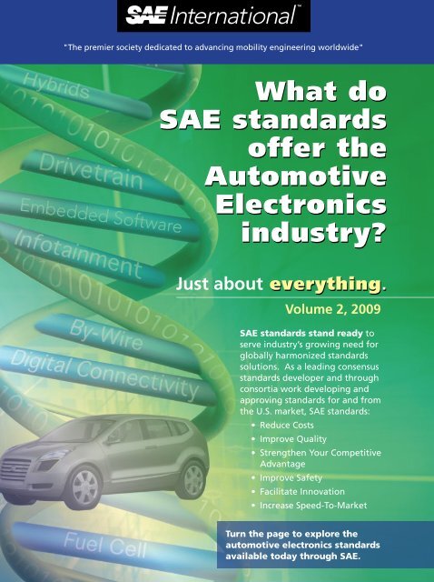 What do SAE standards offer the Automotive Electronics industry ...