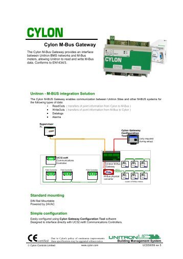 Cylon M-Bus Gateway - Cylon Controls