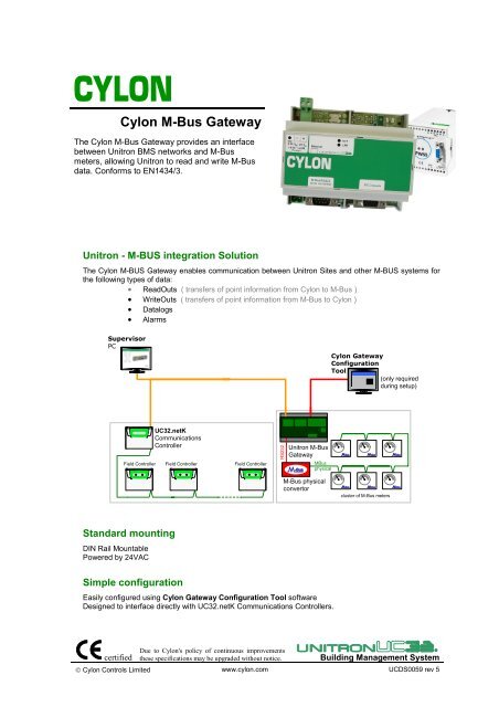 Cylon M-Bus Gateway - Cylon Controls