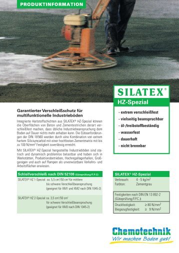 Hartkornmischungen SILATEX® HZ-Spezial - Chemotechnik