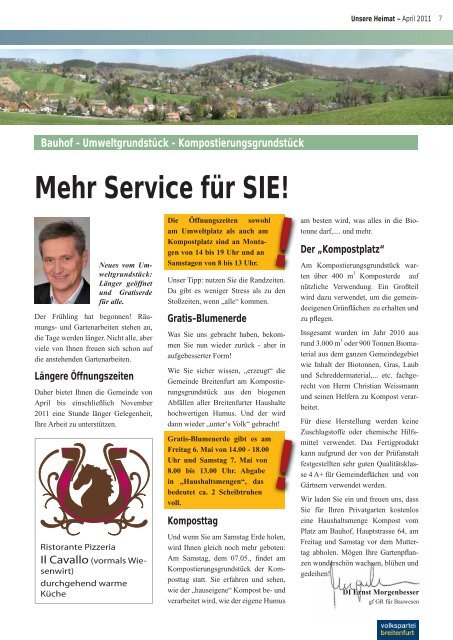Service für SIE! Bauhof - Umweltgrundstück - VP Breitenfurt