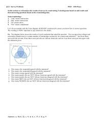 Â§2.5: Survey Problems MGF 1106-Peace In this section we will ...