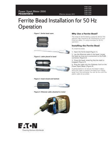 Ferrite Bead Installation for 50 Hz Operation - of downloads