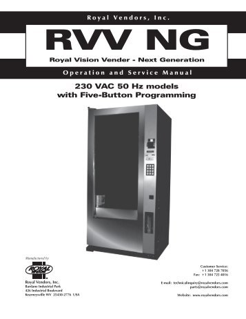 RVV NG 230 VAC 50 Hz with 5 - Royal Vendors, Inc.
