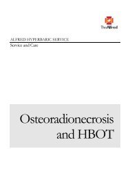 Osteoradionecrosis and HBOT