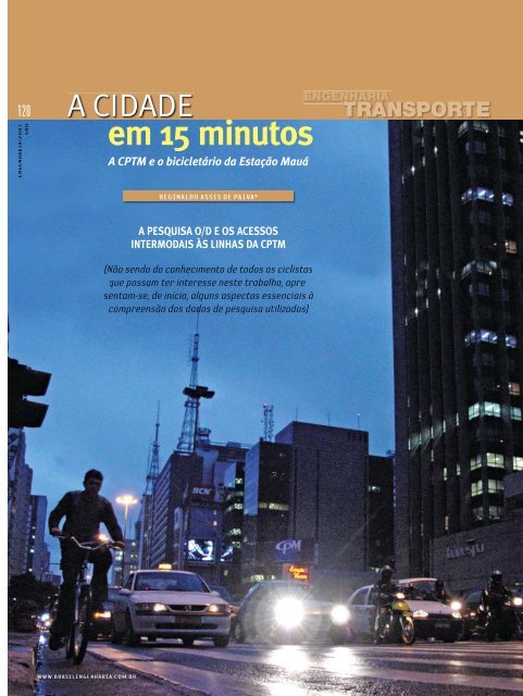 A CIDADE EM 15 MINUTOS Reginaldo Assis de Paiva