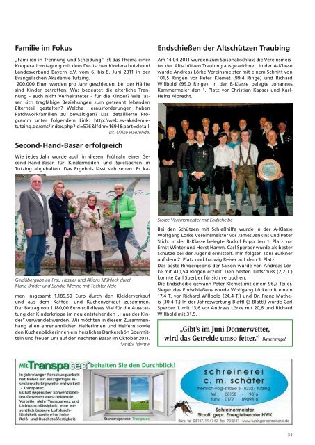 Download Heft 06 / Juni 2011 - Tutzinger Nachrichten