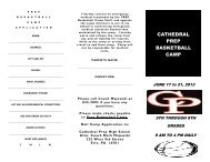 CATHEDRAL PREP BASKETBALL CAMP