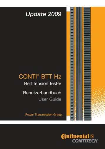 CONTI® BTT Hz - Update 2009 - Power ... - ContiTech AG