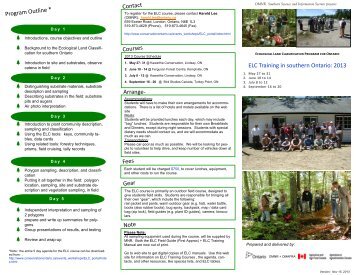 Download the Flyer - Conservation Ontario