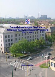 Dunaújváros Megyei Jogú Város Települési Környezetvédelmi Programja