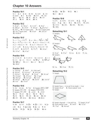 Chapter 10 Answers (continued)