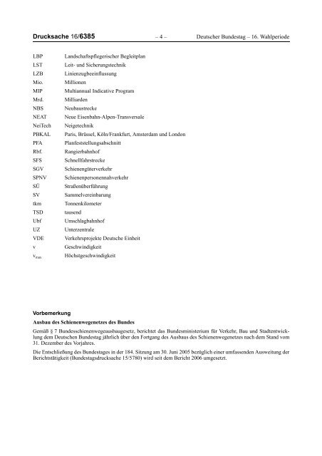 Laufende und fest disponierte Vorhaben 29a - Neue Vorhaben