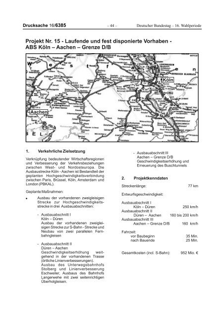 Laufende und fest disponierte Vorhaben 29a - Neue Vorhaben