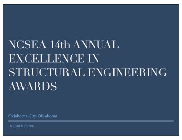 2011 NCSEA Excellence in Structural Engineering Awards ...